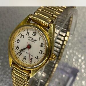 ^^^ SHARP  ***Quartz Gold Tone Ladies Watch